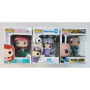 Funko Pop! Vinyl Figure Lot of 3 - Ariel 563 / Boo 1153 / Black Adam 1232